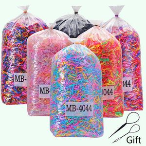 1000pcs/bag Candy Color Rope Child Baby TPU Holders Rubber Bands Elastics Girl Tie Braids Hair Accessories Gift