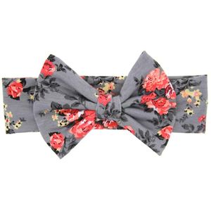 Bebê Bohemia Bow Headbands Meninas Crianças Flor Impressão Big Bowknot Headwear para Kids Hair Acessórios