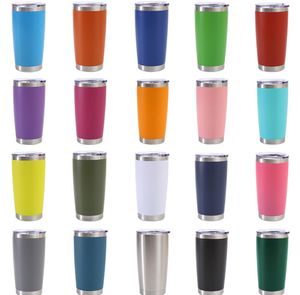 20oz bilmugg rostfritt stål sprayfärg tumbler utomhus portabel kaffekopp mager vatten tumblers