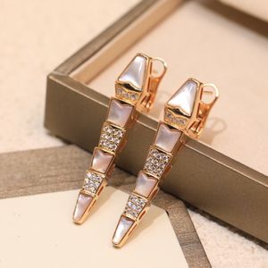 BMV Orecchini con diamanti placcati in oro 18 carati gioielleria di altissima qualità, riproduzioni ufficiali di designer di marca di lusso, orecchini a bottone, regalo per la fidanzata