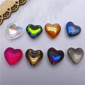 crystal heart shape pendants charms beads 24/35 mm jewelry DIY findings accessories glass chandelier lamp curtain hanging drop