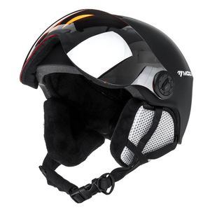 ゴーグルの安全保護具が付いているオートバイのヘルメットのスキーヘルメットの半分覆われたスノースポーツスノーボードスキー