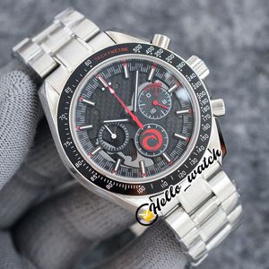 44mm Apollo Commemorative Edition Watches Dark Side Moon 311.92.44.30.01.002 Quartz Chronograph Mens Watch Black Dial Steel SS Bracelet HWOM Hello_Watch