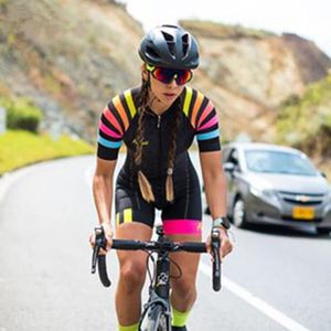 ingrosso Corpo Corpetto Rosa-Set da corsa Donne Professione Triathlon Vestito Vestiti Aofly Cycling Skinsuit Body Set Pink Roupa de Ciclismo Rompere GO PRO TEAM TUTSUIT KITS