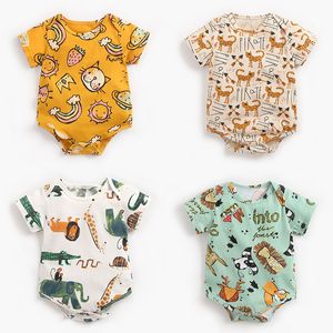 Yenidoğan Bebek Bodysuit Çocuk Giyim İkizler Moda Kızlar Erkek Giysileri Bebek Tulum Kız Giyim Suit Pamuk 0-3T 210413