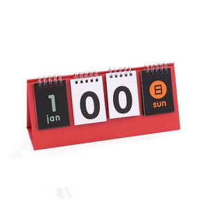 D-Day Flip Perpetual Desk Calendar Classic odliczanie Down Desktop Spiral Planner dla domowego biura czarny biały czerwony niebieski żółty żółty