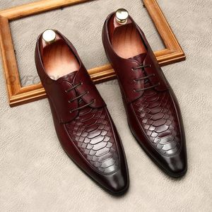 Sapatos de vestido de crocodilo de couro genuíno sapatos de vestido de negócios apontado dedo do pé homens homens doxford sapatos de Oxford para homens Borgonha Preto