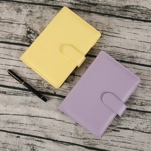 PU Couro Capa Notebook Clip A5 A6 Notebooks vazios Coberturas sem papel recarregável Faux Cours Case Planejadores Espirais para Papéis de Enchimento