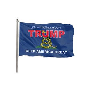 Trump 2024 não pise em mim 3x5ft bandeiras 100d banners de poliéster interior colorido vívido exterior de alta qualidade com dois ilhós de latão