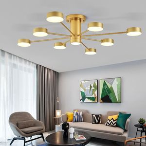 Fabrik direkt modern minimalistisk svart guld hänge lampor taklampa matsal sovrum dimbara LED ljuskronor färger K PL214