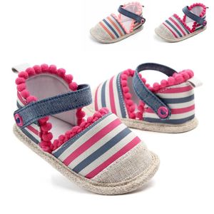 Wholesale babe shoes for sale - Group buy First Walkers Striped Baby Girls Shoes Infant Toddler Princess Solid Prewalkers Anti skid Crib Babe Born Garden Shoe