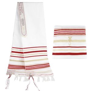 Messianic Je Israel Tallit Bön Sjal Scarfs med Talis Bag Presenter för Kvinnor Ladies Män 180 * 50cm 7 Färger