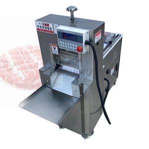 Comercial Elétrica CNC CNC Corte De Cordeiro Rolo Da Máquina De Carne De Carne De Carne De Corte De Mutton Ajustável Espessura Porco Barriga