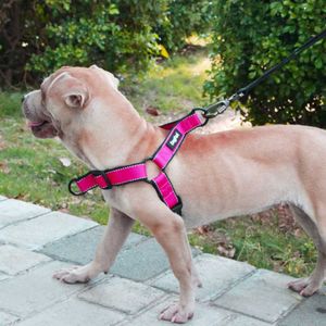 No-Pill Hotness Easy On / Off Pet Harness Kamizelka Walking Running Szybkie dopasowanie odblaskowe dla małych średnich i dużych psów Trening 210712