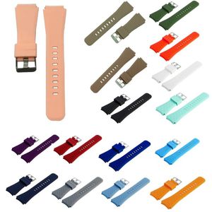 Cinturini per orologi Cinturino in silicone per Gear S3 Frontier Classic Nero Colori puri Sostituzione 22 mm