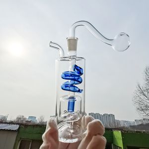 Hela Set Glasseware Hookah Rökning Färgrik Glasbrännare Bubblerflaska Med 10mm Oljeskålar Percolater Bubbler Vattenrör Tobak Bowl Tillbehör