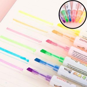 Highlighters Dual Tip Highlighter Set 6 Pcs Gel Bible For Journaling Assorted Color Office Narrow Stationery K3S3