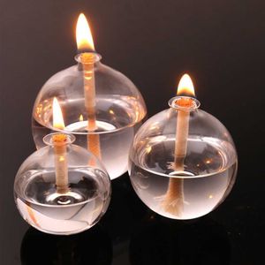 Small Glass Oil Lamp Set of 3 - Glass Art Candle Gas Lamp Living Room Decoration Thanksgiving Decoration Romantic Night Light 210702