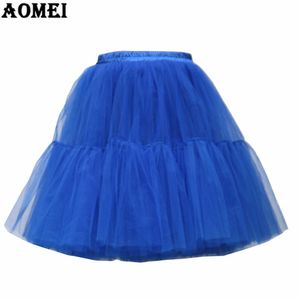 Spring tulle saias 5 camadas joelho comprimento para mulheres verão plissado festa vintage tutu saia meninas cute anágua faldas jupe 210416