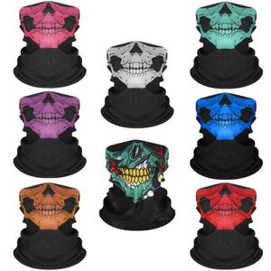 200 pcs crânio design máscara mágica multi função bandana cachecol quente face máscaras esqui esporte motocicleta motocicleta halloween festa de natal gargalo facial