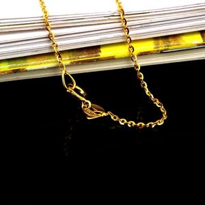 Chains 18k Solid Gold Chain 1.12Gram Super Shinny Necklace For Jewelry,O Word Lowest Price Gift Romantic