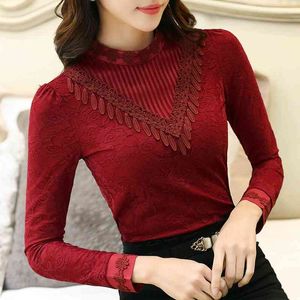 Autumn Long Sleeve Lace Blouse Women Shirts Fashion Woman Blouses Ladies Tops Womens Tops And Blouses Blusa Feminina A283 210426