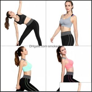 Esercizio Fitness Abbigliamento Atletico Abbigliamento da esterno All'aperto Abbigliamento da palestra Donna Reggiseno sportivo Cross Beautif Senza ferretto Antiurto Corsa Yoga