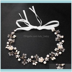 Hår juvelerairklipp Barrettes mode kvinnor flickor blomma band pannband handgjorda pärlhårbanden bröllop huvudbonad brud aessory j