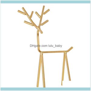 Jewelry Packaging & Jewelryjewelry Pouches Bags 3D Golden Deer Display Stand Necklace Earrings Organizer Tree Geometric Tower Rack For Ring