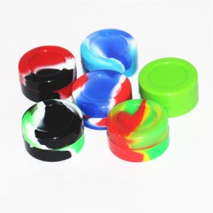 Scatola in silicone antiaderente da 7 ml Contenitori per cera Barattoli per uso alimentare Barattolo per strumenti dabber Barattolo per stoccaggio Porta olio Tubi per fumatori Dab Rig Bong in vetro Riciclatore Tubi per l'acqua