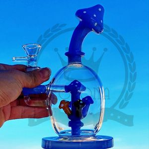 Szkło Haisah Bong Recykler Dab Rig Oil Water Pipe Fab Egg Head Glass Bubbler z miską 14.4mm