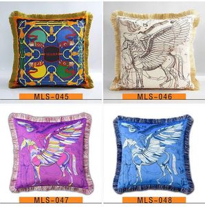 Luxury pillow case designer Signage tassel 20 carriage geometry patterns printting pillowcase cushion cover 45*45cm for home hotel decorativ
