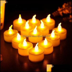 Candles Decor Home Gardenled Lights Flameless Votive Tealights Flickering Bb Light Small Electric Fake Tea Candle Realistic For Wedding Ta