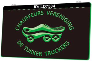 LD7584 Chauffurs Vereniging de Tukker Truckersライトサイン3 d彫刻LED卸売小売