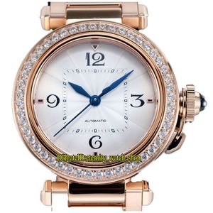 BVF Lady Watch JA0013 Japan Miyota 9039 Zmodyfikuj 1847mc Automatyczne 35 mm białe tarcze Rose Gold Diamond Bezel Szybki przełącznik SS Bransoletka ze stali nierdzewnej Eternity Watche Watch