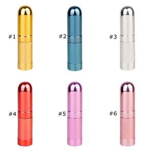 Bullet Bulk Parfymflaska Spray Aluminium Tube Tom Flaskor Party Tillbehör Kosmetika Portable Mini Glass Liner 6ml Sea HHC7536