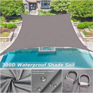 Shade Rushed Outdoor Awning Waterproof Sun Sail Garden Canopi For Terrace Yard Car Canvas Rectangle Pool Sun-Shelter Sunshade