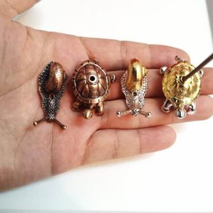 100st Snail Turtle Crab Shape Portable Rökelse Censer Stickhållare Stativ Tea Kultur Meditation Härlig Heminredning