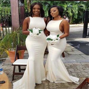 Abito da damigella d'onore 2021 Abiti da maglia senza maniche per le donne Plus Size Brides Maid of Honor