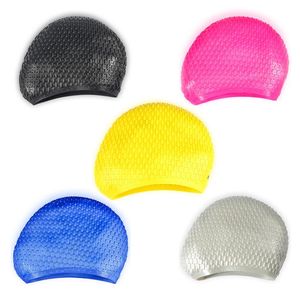 Women men Adult Waterproof swimming Pool Protection cap Water sports surf Diving rubber hat Protect Ears Long Hair Sports Swim Bath Shower caps