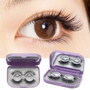 2 par återanvändbara självhäftande falska ögonfransar Limfria falska ögonfransar Lätt att bära Fluffy Eyelash Extension Makeup Tool