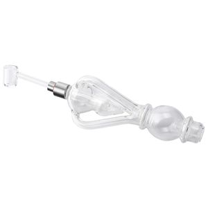 Csyc NC060 Bongo de vidro Reciclo Fluxo de ar Fumando tubos de fumantes de 45/90 Graus Banger Banger Bullet Quartz Dicas de cerâmica Dab Rig Rig Glass Perc Bongs