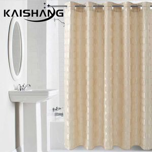 k-water Circle Solid Shower Curtain Thick Waterproof Polyester Fabric Bath Curtain Mold Simple Bathroom Set Partition Curtain 211116