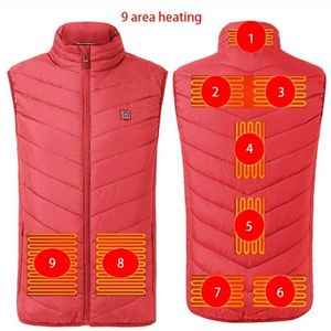 温かいジャケットファッションメンズコートインテリジェントUSB電気加熱熱暖かい服冬加熱ベストプラスS-5XLサイズ211104