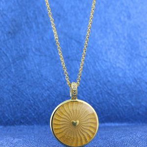 Shine Gold Plated Rays of Sunshine Charm Pendant Necklace Fits European Pandora Style Jewelry Necklace