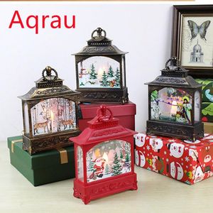 Christmas Decorations Tree Lantern Decoration Santa Claus Snowman LED Wind Lamp Fireplace Light Birthday Party Home Gift Year