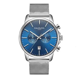 Wholesale bt watches resale online - Vintage Custom Blue Sunray Dial Face Minerals Glass Unique Blue Stainls Steel Mh Band Chronograph Bt Gift Mens Watch