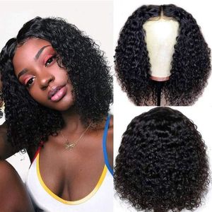 Ludzkie włosy Bob Koronki Front Peruki Brazylijskie Wave Wave Frontal Zamknięcie Kręcone Pełny Krótki Pixie Cut for Black Women Diva1 130%