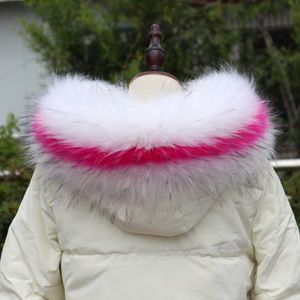 Lady Binger Faux Faux Fur Collar Mulheres Homens Unisex Down Casaco Capuz Decor Raccoon Collar de Pele De Inverno Collant Coll Color Collore Collar H0923