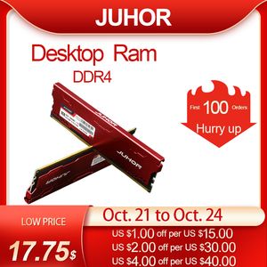 JUHOR DDR4 ram 16GB 8GB 4GB 2133MHz 2400MHz 2666MHz 3200MHz 3000MHz DIMM Desktop Memory New Dimm Ship Memoria Rams With HeatSink